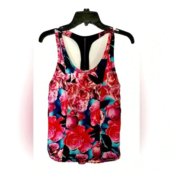 Lululemon lighten up secret garden Racerback tank Sz 4 - Picture 1 of 2